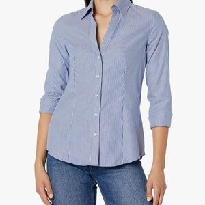 Blue Striped Women's Top